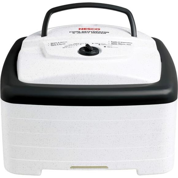 NESCO FD-80A Square Shaped Food Dehydrator, For Snacks, Fruit, Beef Jerky, White - Picture 1 of 7